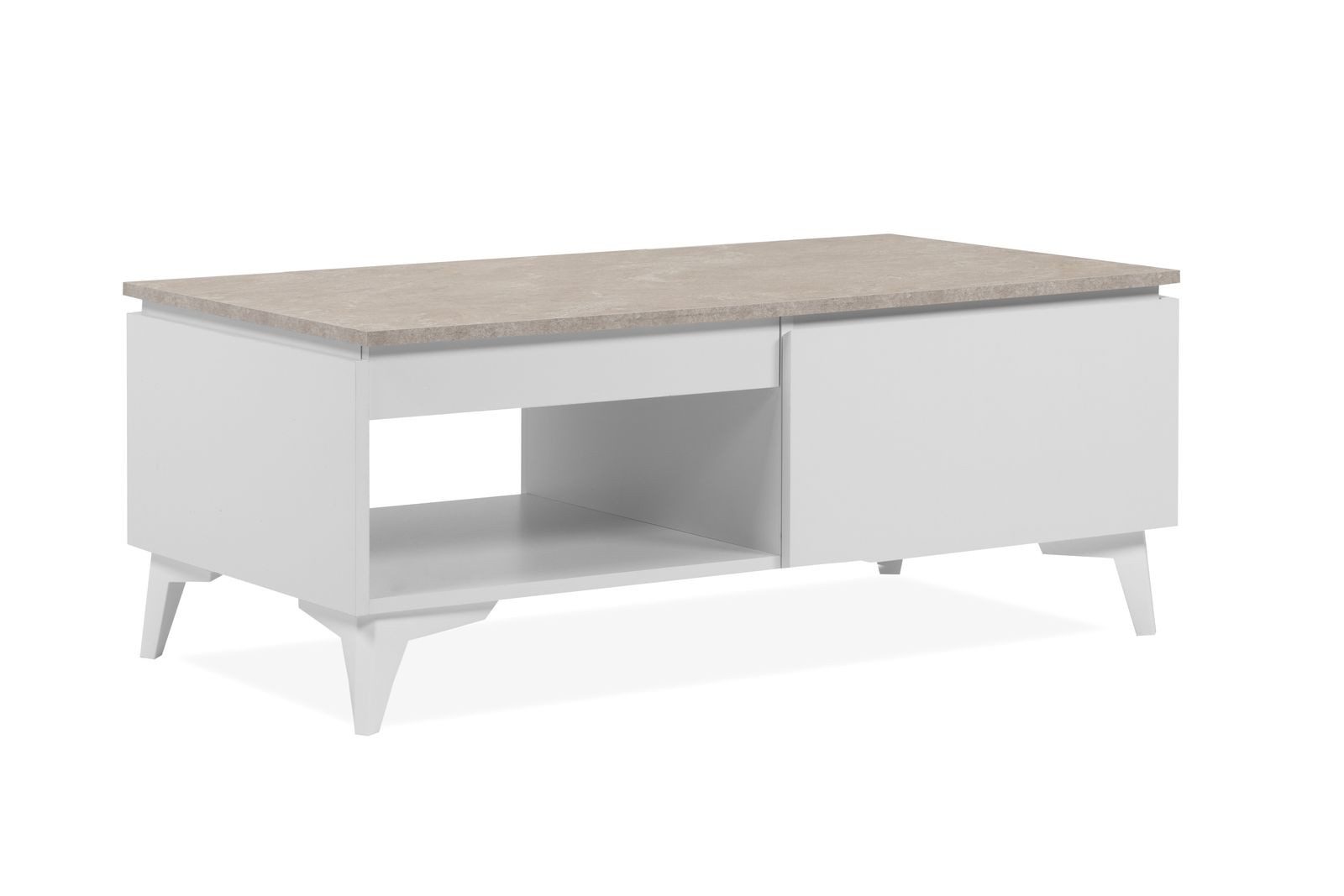 möbelvita Couchtisch Couchtisch Gent 55C in Sandstein / weiß