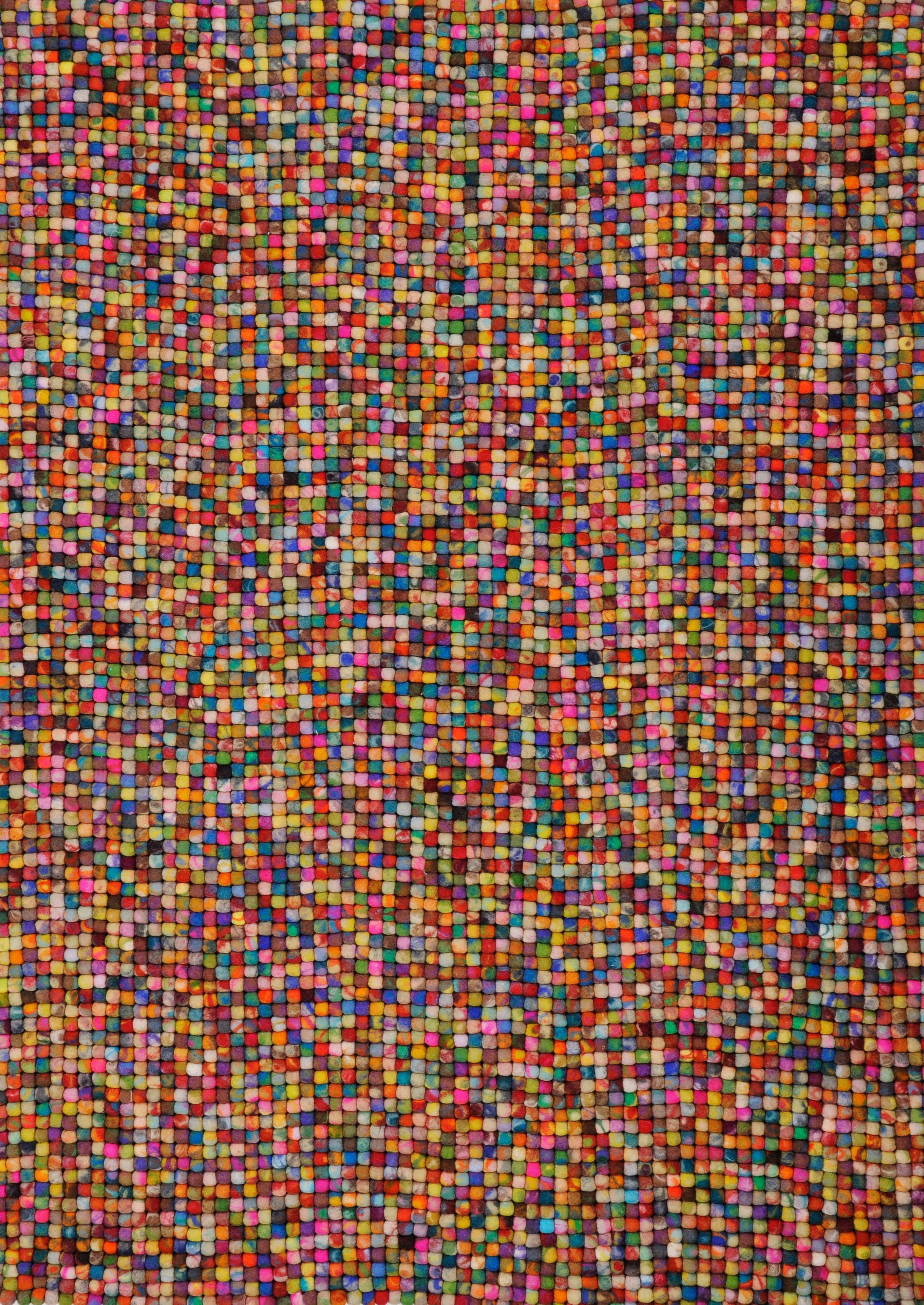 THEKO Wollteppich Felty 2.2, rechteckig, Höhe: 22 mm, Filzkugel-Teppich, reine Wolle, handgefertigt, auch als Läufer