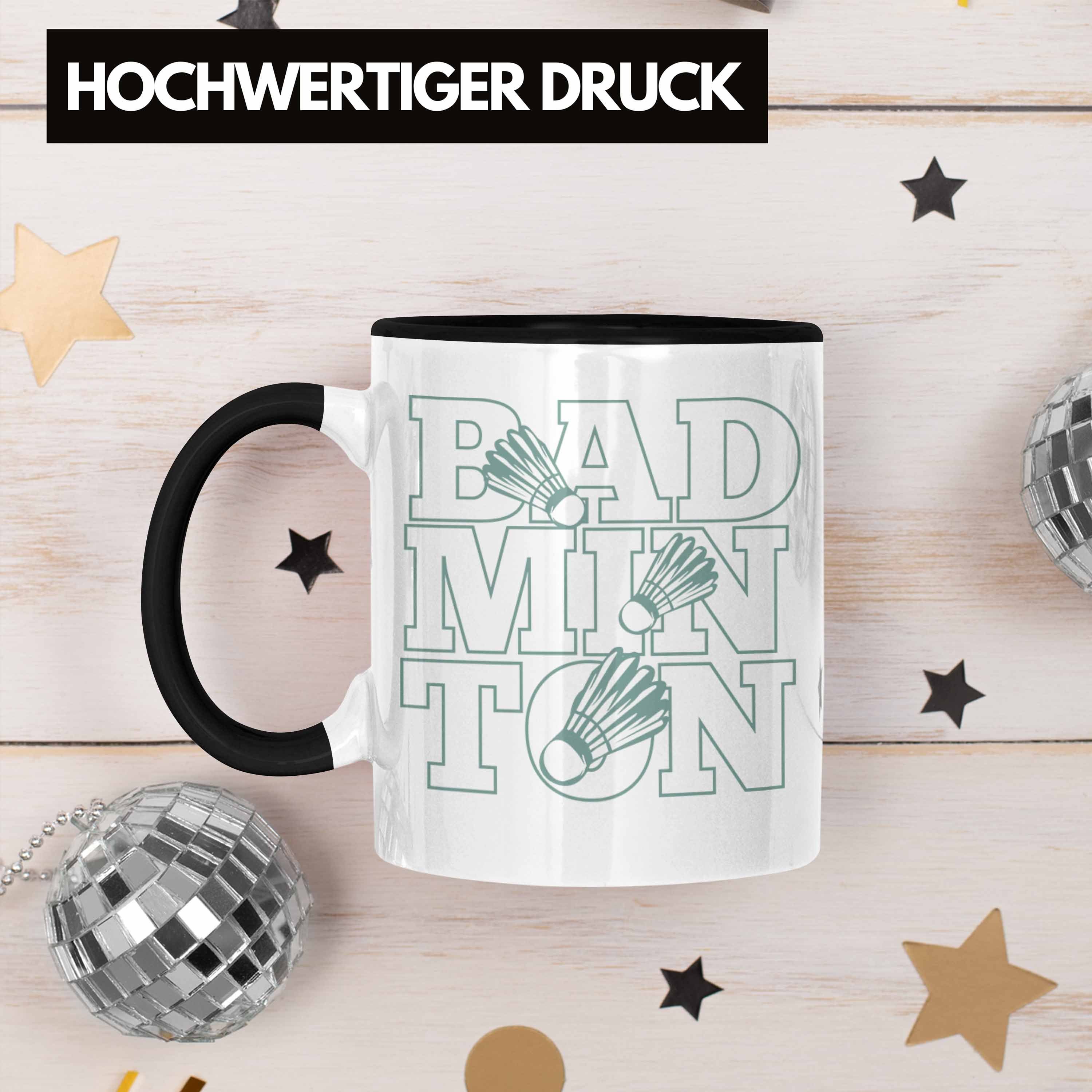 Trendation für Tasse Badmintonspieler Badminton Tasse Lustige Lehre Geschenk Badminton Schwarz