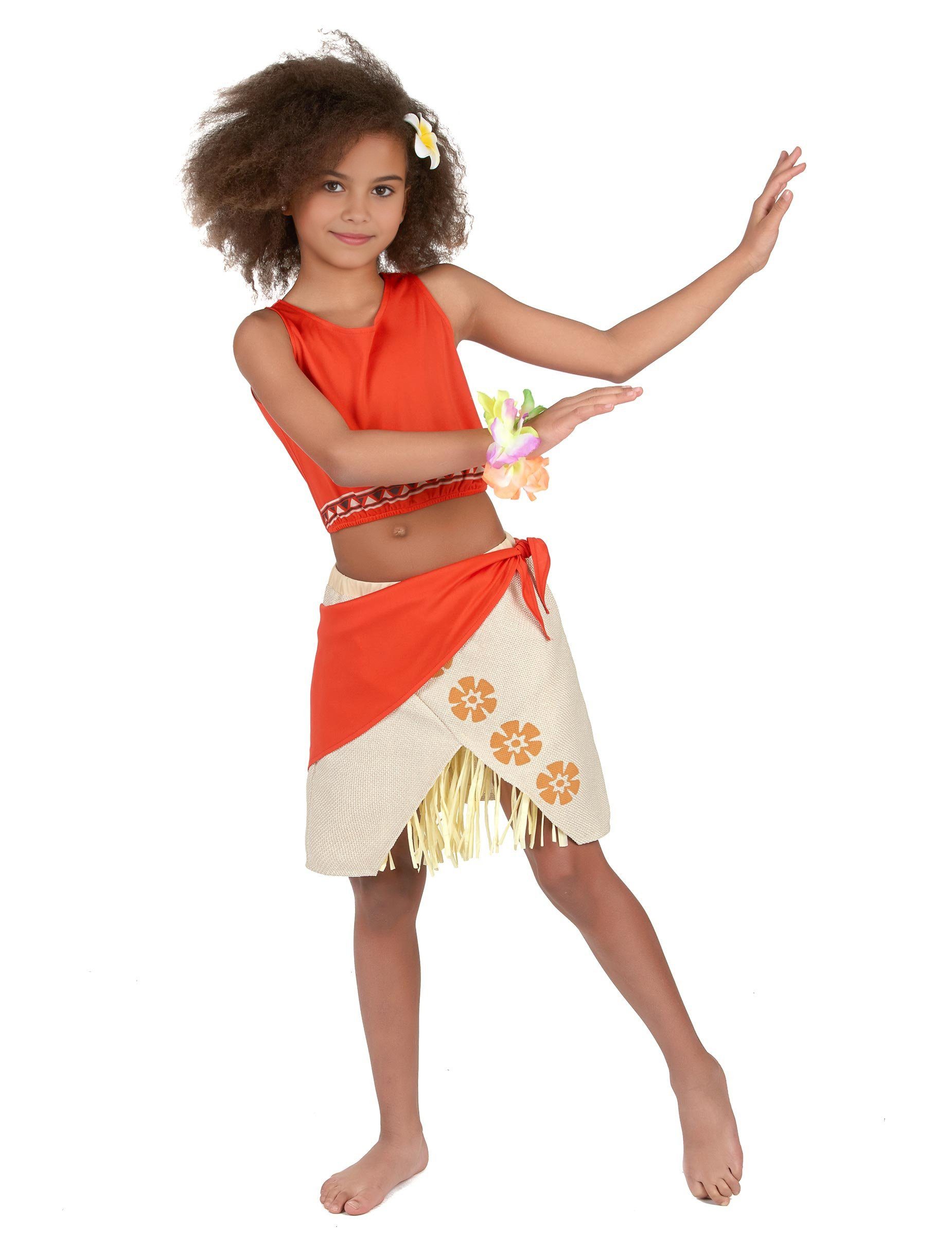JADEO Hawaii-Kostüm Hula-Kostüm für Mädchen orange
