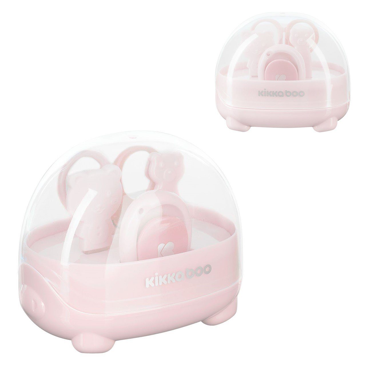 Kikkaboo Baby-Nagelschere Baby Maniküre-Set Bär, Nagelschere, Nagelknipser, Nagelfeile, ab Geburt rosa