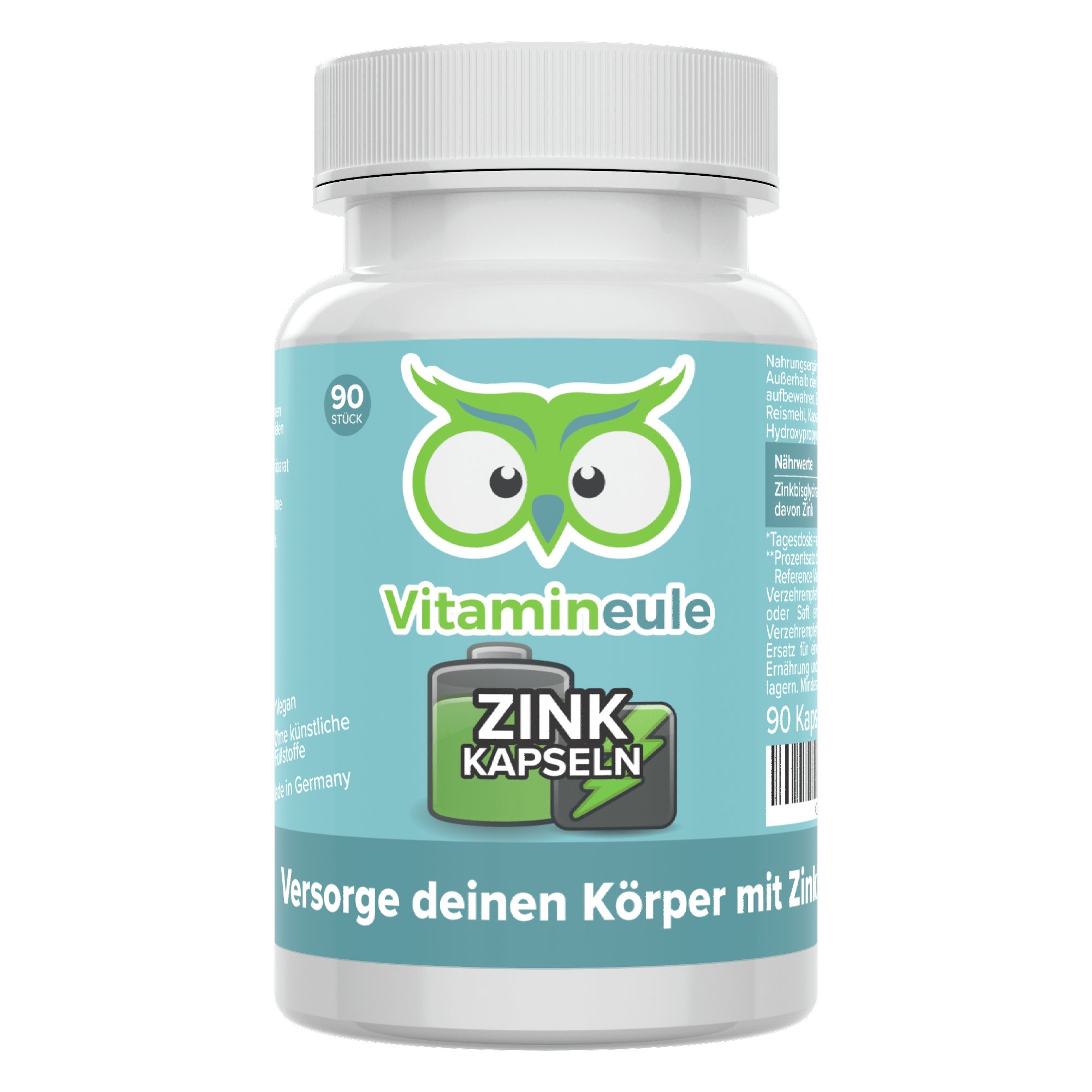 Zink Kapseln - 25 mg Zink aus Zinkbisglycinat - Kapsel
