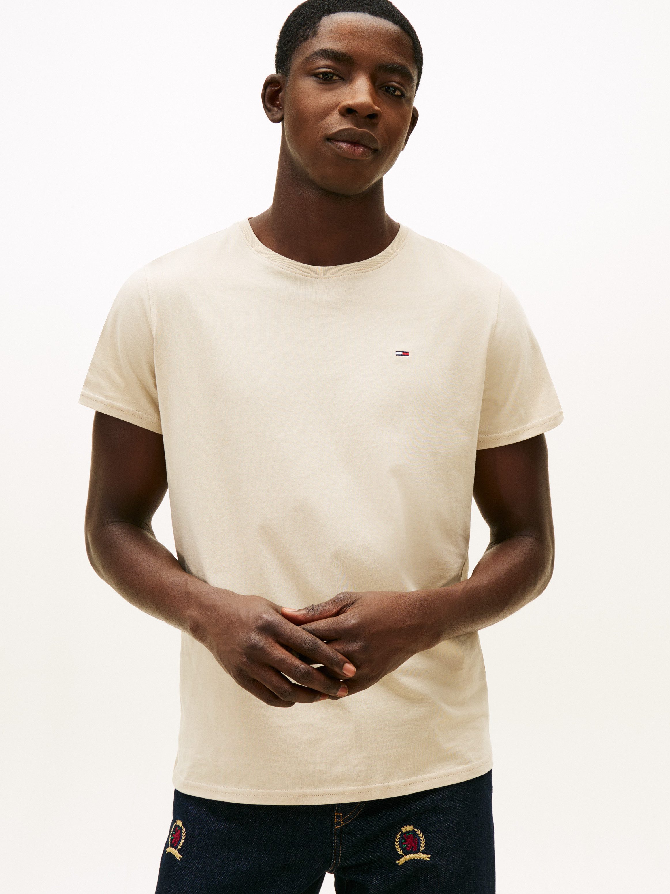 Tommy Jeans T-Shirt TJM ESSENTIAL SOLID TEE mit Rundhalsausschnitt und deze günstig online kaufen