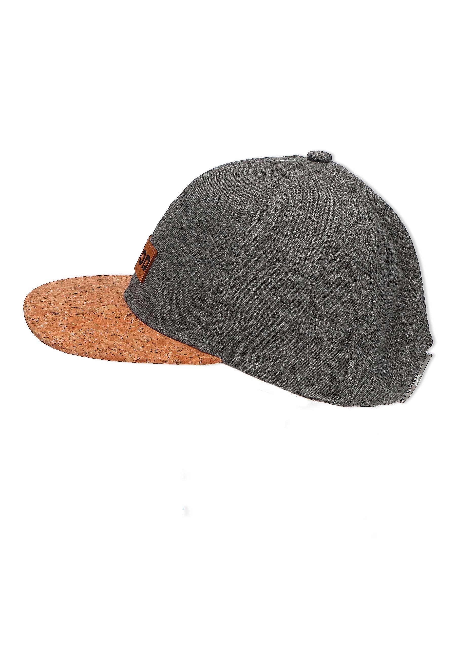 Größenregulierung) Baseball Cap Hut Cap Kinder Sterntaler® Mood Denim Sonnenschutz mit Kork Baseball-Cap aus Basecap (1-St., und für und in Aufschrift Rauchgrau Badge,