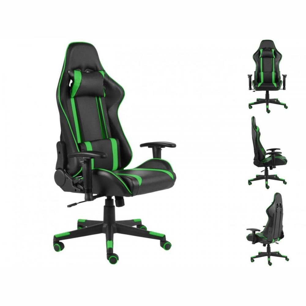 Grün vidaXL Bürostuhl PVC Drehbar Gaming-Stuhl