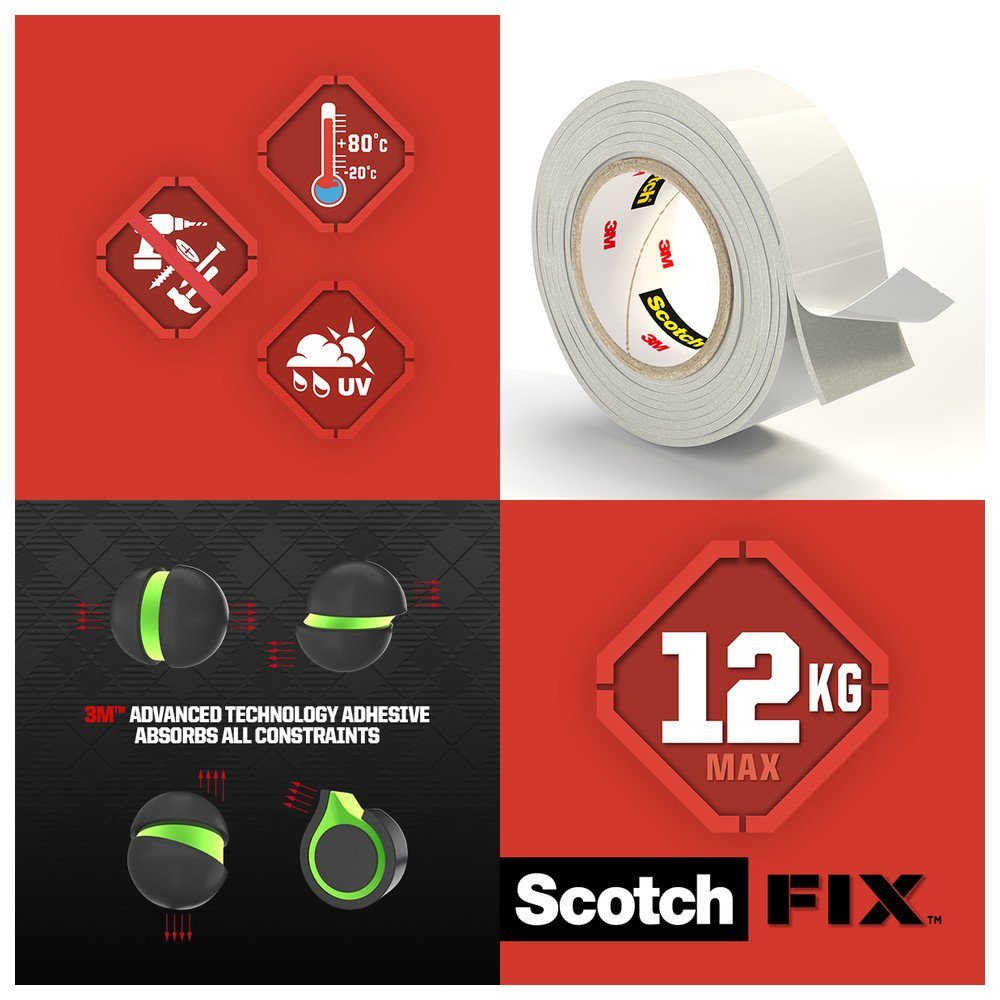 3M Klebeband Innenmontageband Scotch-Fix Extreme PGS05-1918-MR, günstig online kaufen