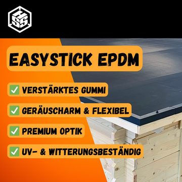 Hanse Syntec Systems Dachbahn Dachbahn EasyStick selbstklebendes EPDM - 5m² Dachfolie, KSK, (1-St), selbstklebend, 100x500cm, schwarz
