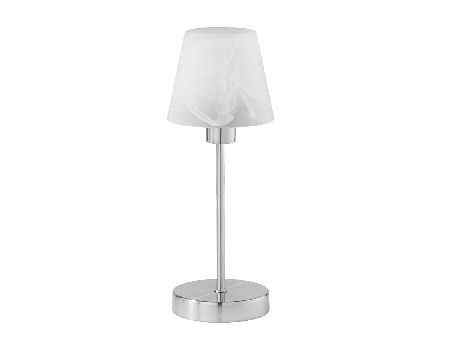 TRIO Leuchten LED Nachttischlampe, Dimmfunktion, LED wechselbar, Warmweiß, Nachttischlampe Touch dimmbar Bauhaus Fensterlampe Glasschirm, H 32cm
