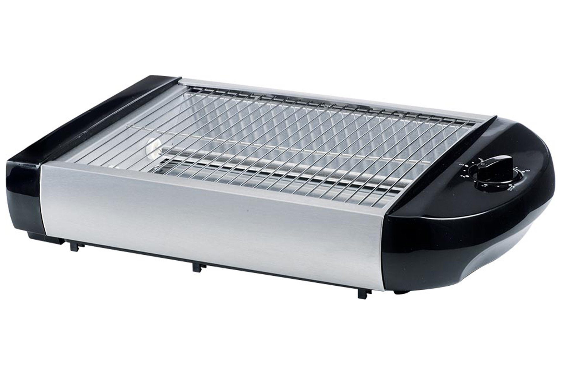 80001213 schwarz-silber, EPIQ Brötchen-Röster, Flach-Toaster W Toaster 600