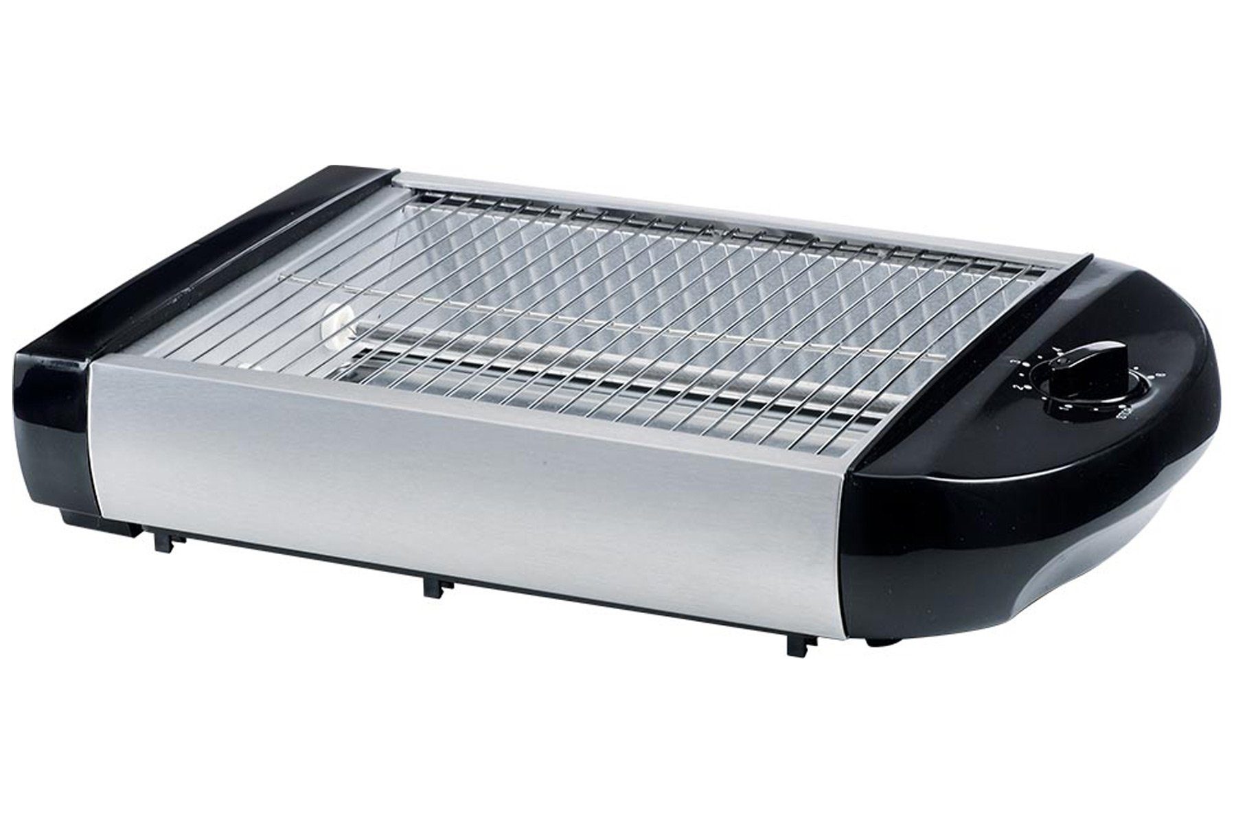 EPIQ Toaster 80001213 Flach-Toaster Brötchen-Röster, schwarz-silber, 600 W
