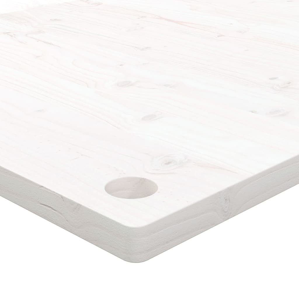 vidaXL Schreibtisch Schreibtischplatte Weiß 100x50x2,5 cm Kiefer Massivholz