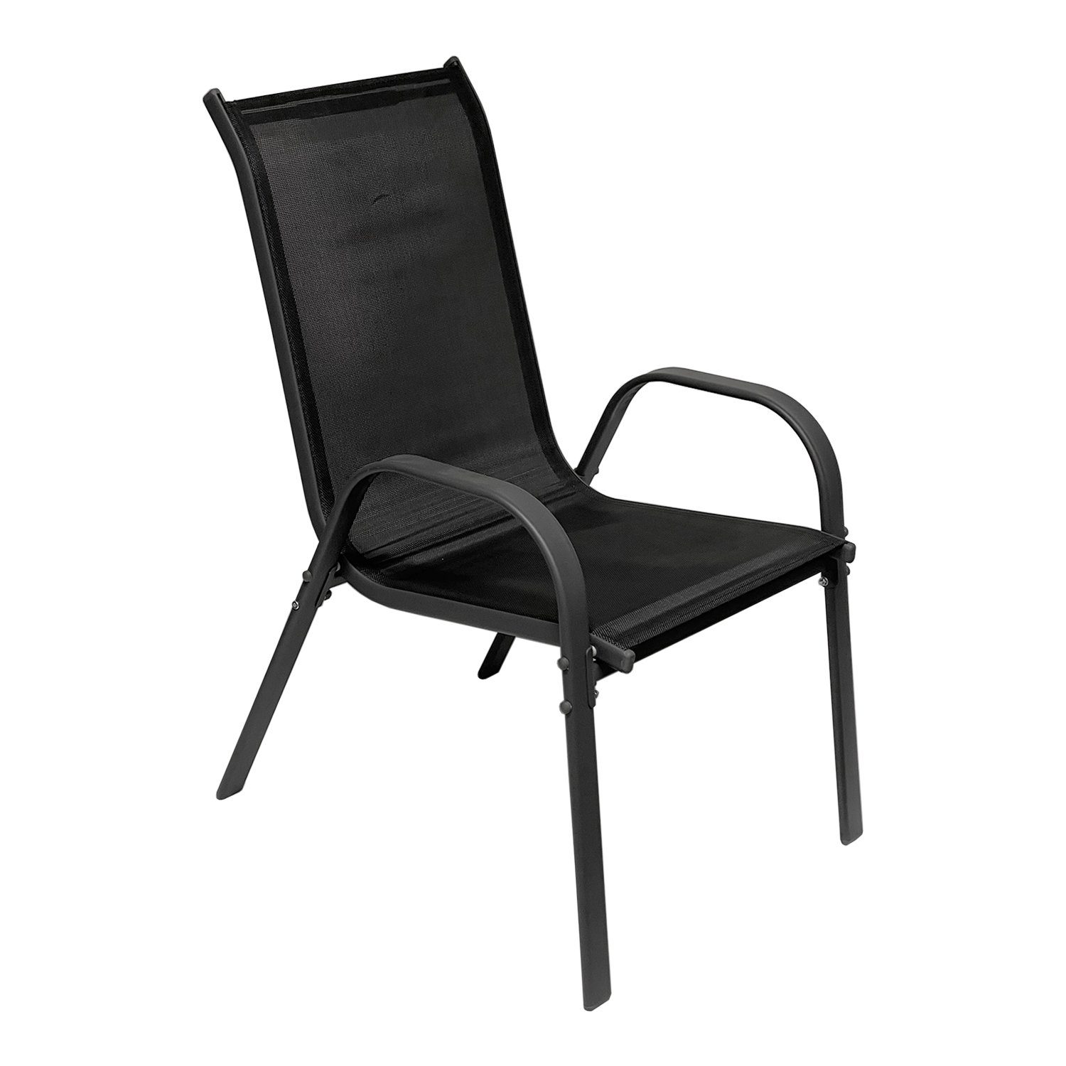 Mojawo Armlehnstuhl Outdoorstuhl Gartenstuhl Stapelstuhl Metall günstig online kaufen