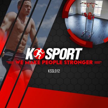 K-SPORT Kraftstation Stationäre Klimmzugstange + Dip Station, (Kraftstation mit Pull-Up Bar & Dip Stange, Kraftturm & Klimmzugturm bis 150 kg belastbar), Made in EU!