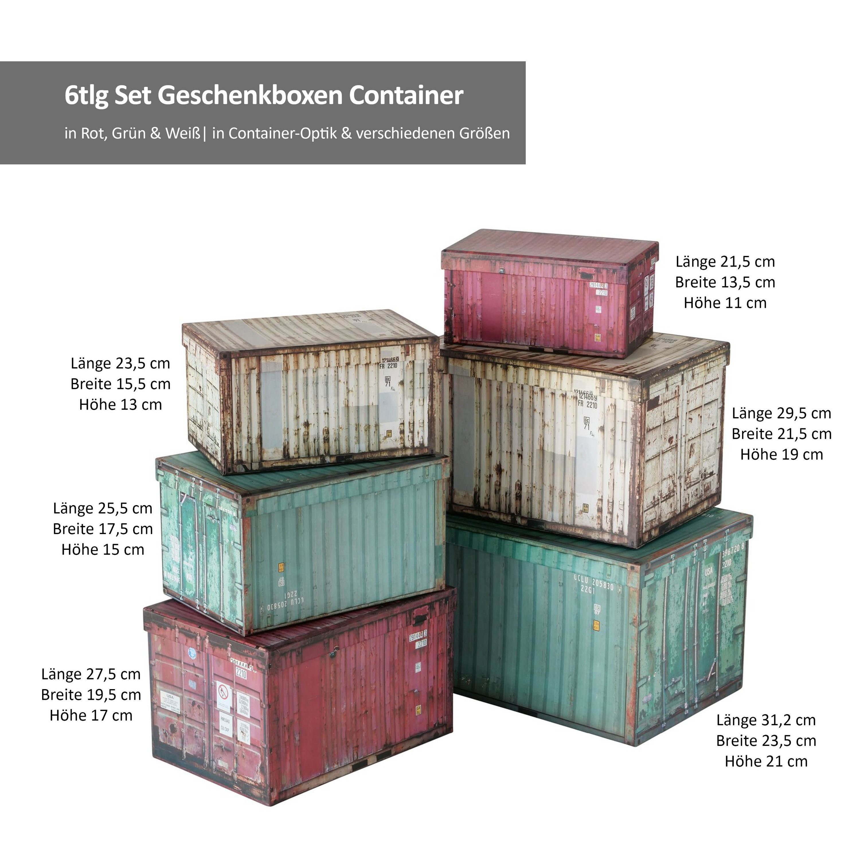 MamboCat Aufbewahrungskorb 6tlg Set Pappboxen Größen verschiedene Geschenkboxen bunt Container