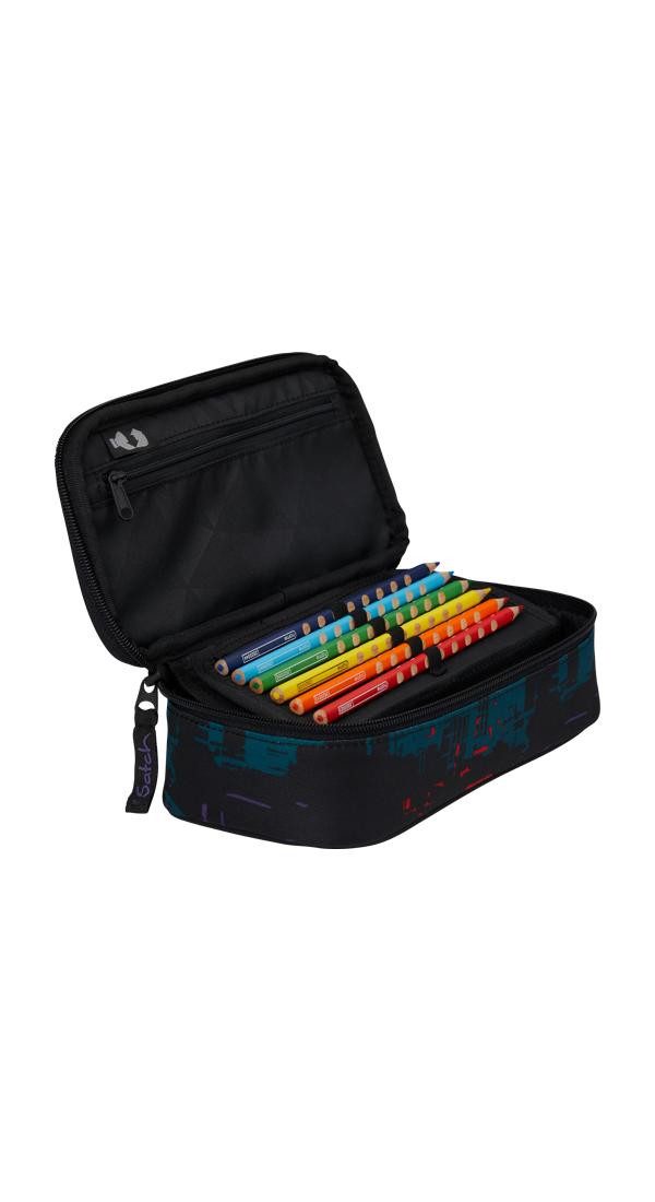 Satch Federmäppchen Schlamperbox, (2-tlg), inklusive Geodreieck und Stundenplan