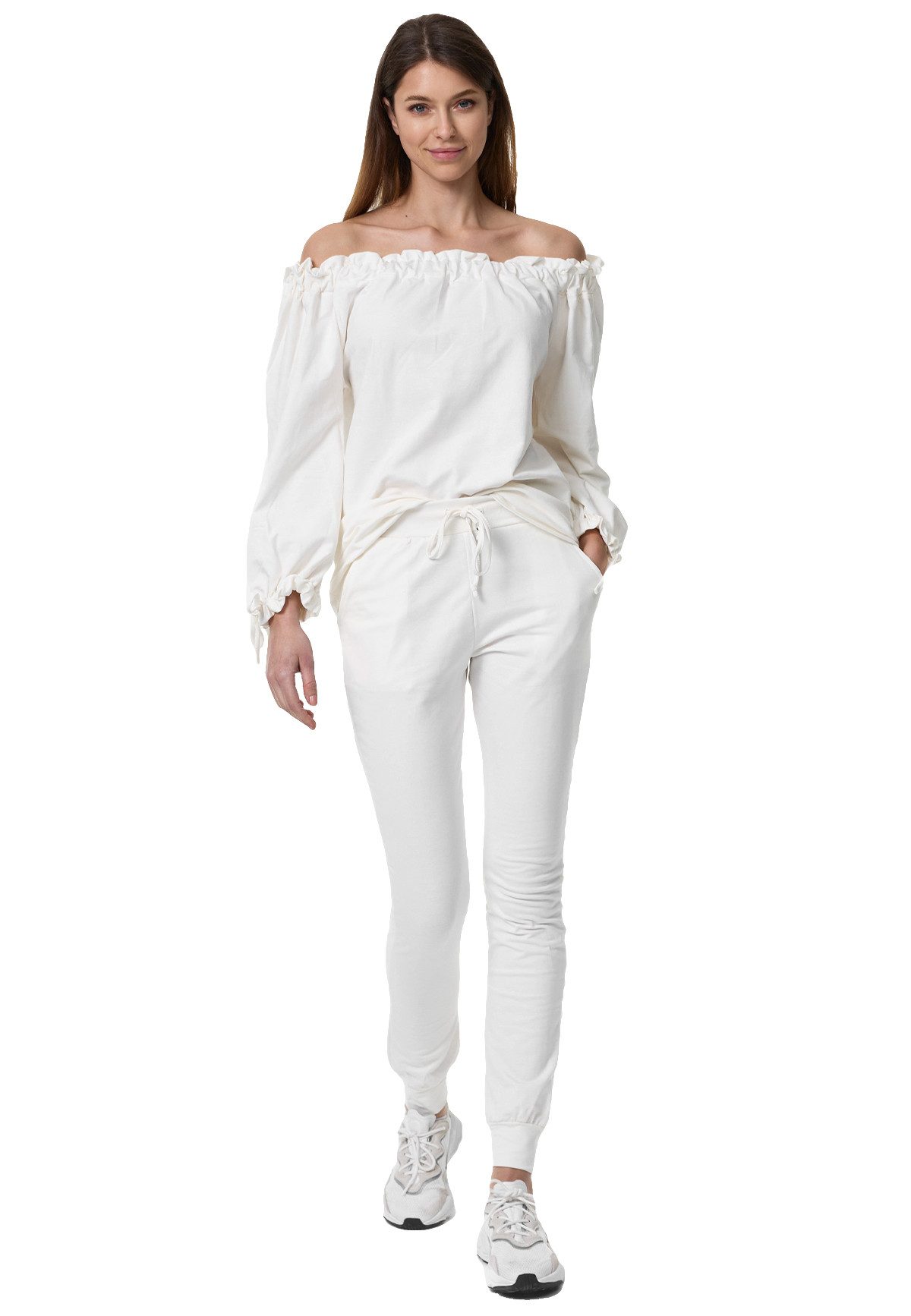 enflame Trainingsanzug Jogginganzug Locker Stretch Freizeitanzug Trainingsanzug (2-tlg), enflame Moda