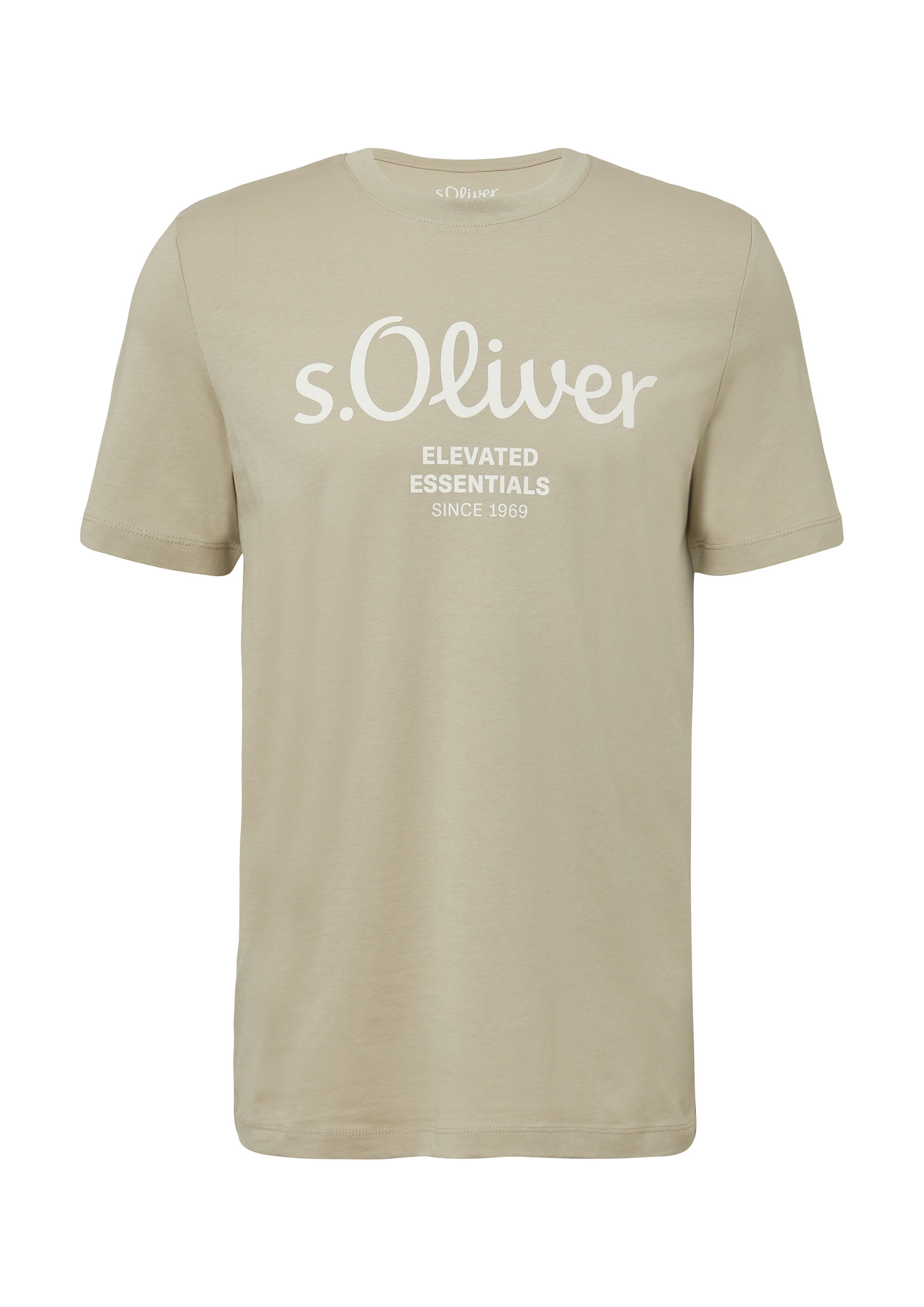 s.Oliver Kurzarmshirt T-Shirt mit Logo-Print Artwork günstig online kaufen