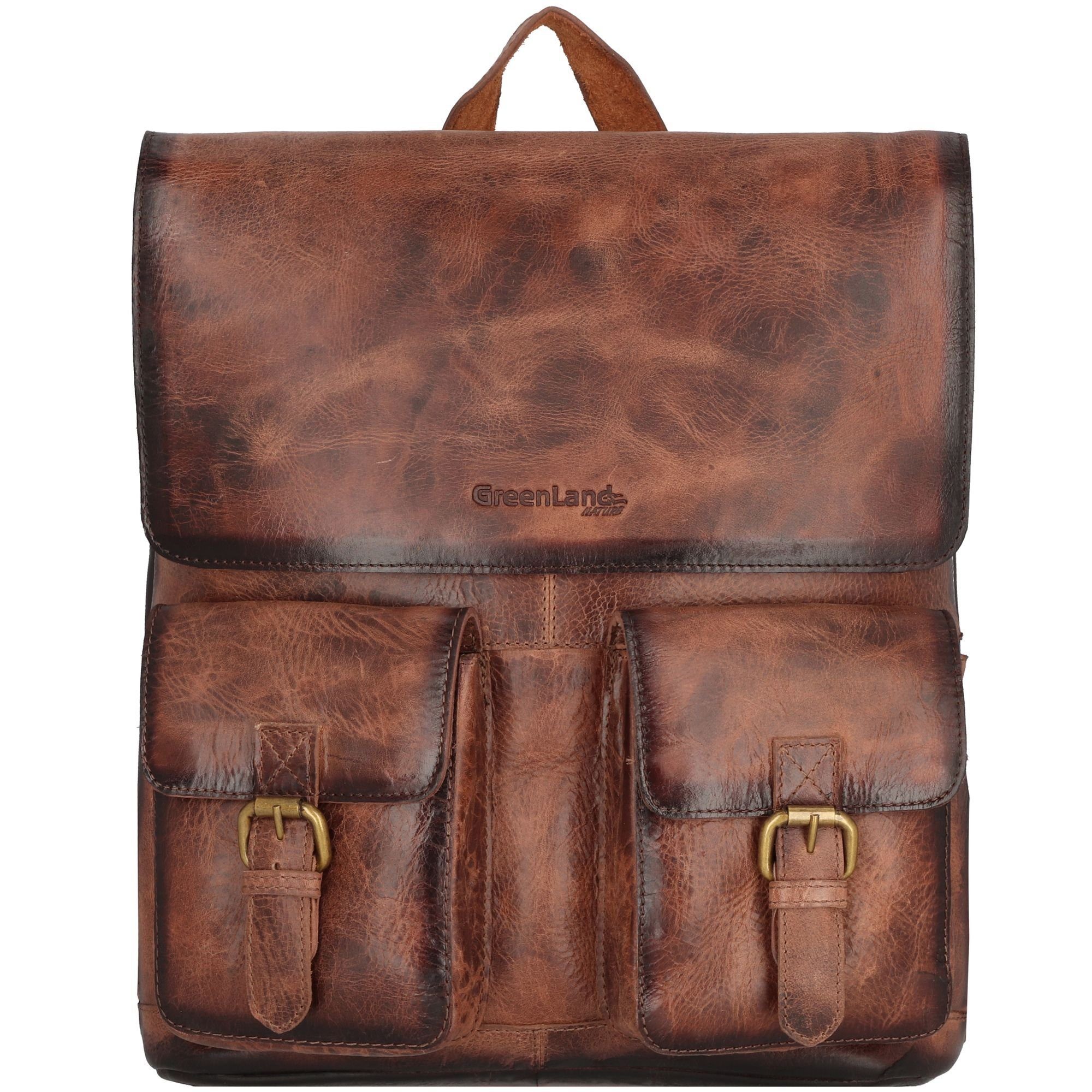 GreenLand Nature Rucksack Mascu & Line, Leder
