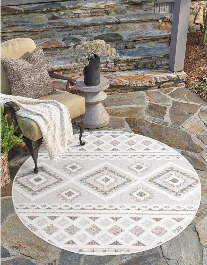 Carpet City Teppich In-& Outdoorteppich Santorini 435, 3D-Effekt, Boho-Look günstig online kaufen