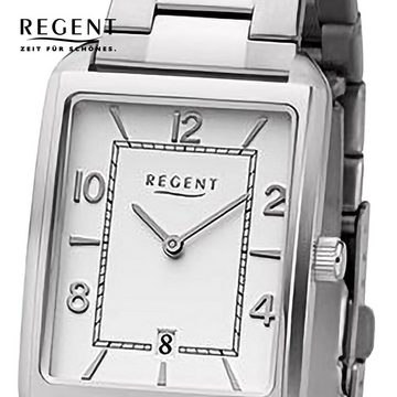 Regent Quarzuhr Regent Herren Armbanduhr Analog, (Analoguhr), Herren Armbanduhr rund, extra groß (ca. 28,5x41,5mm), Metallarmband