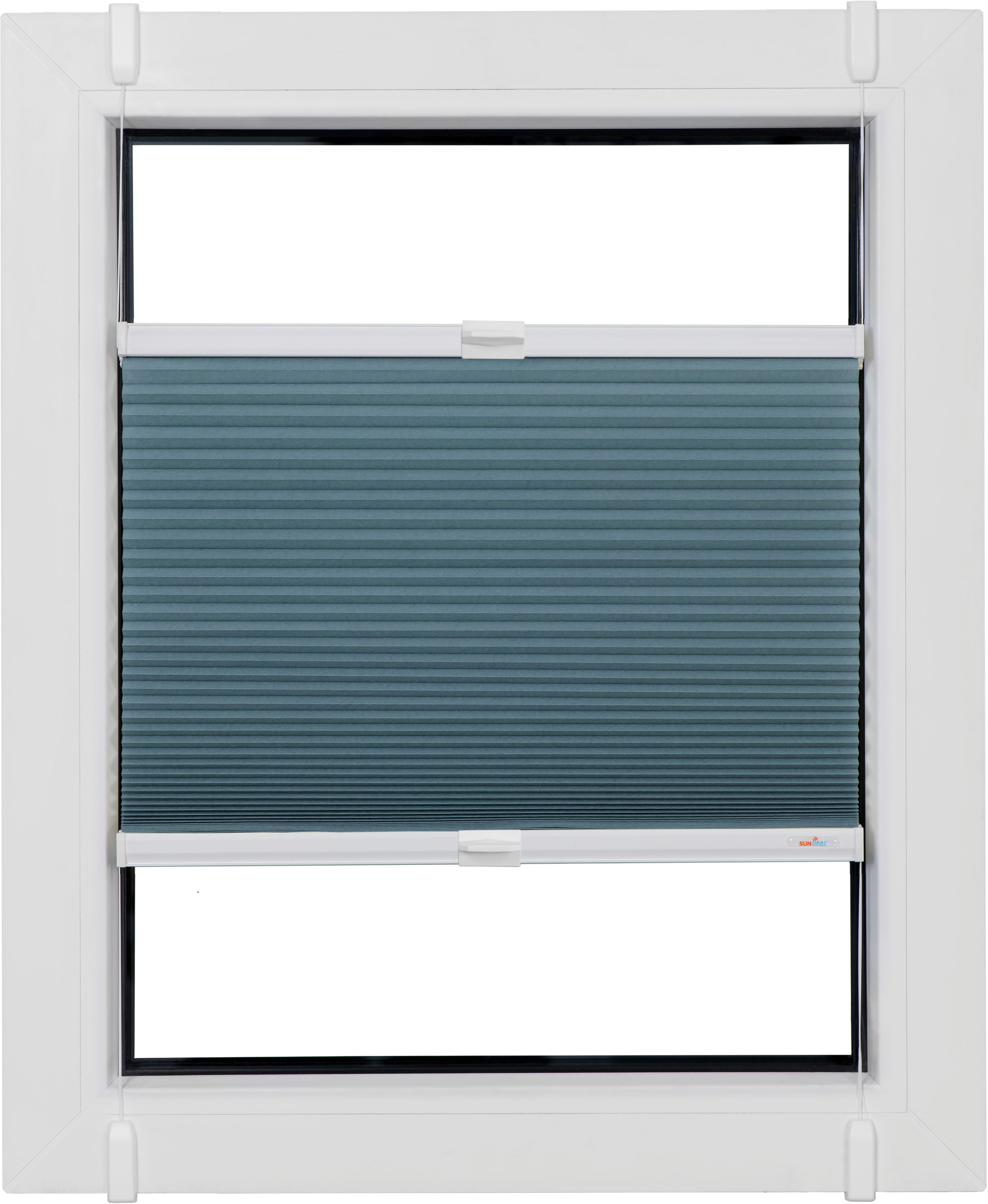 sunlines Wabenplissee One Size Style Honeycomb TL, blickdicht, ohne Bohren, verspannt, Klemmfix, Zubehörfarbe weiß, zum Klemmen