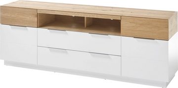 MCA furniture Sideboard Dubai, weiß Matt mit Absetzungen in Eiche