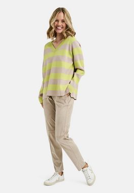 Milano Italy Rundhalspullover V-NECK PULLOVER WITH 1/1 SLEEVES