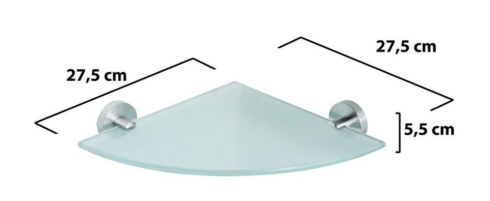 Amare Bath Badregal Badezimmerablage Luxus Eck-Regal Glasablage