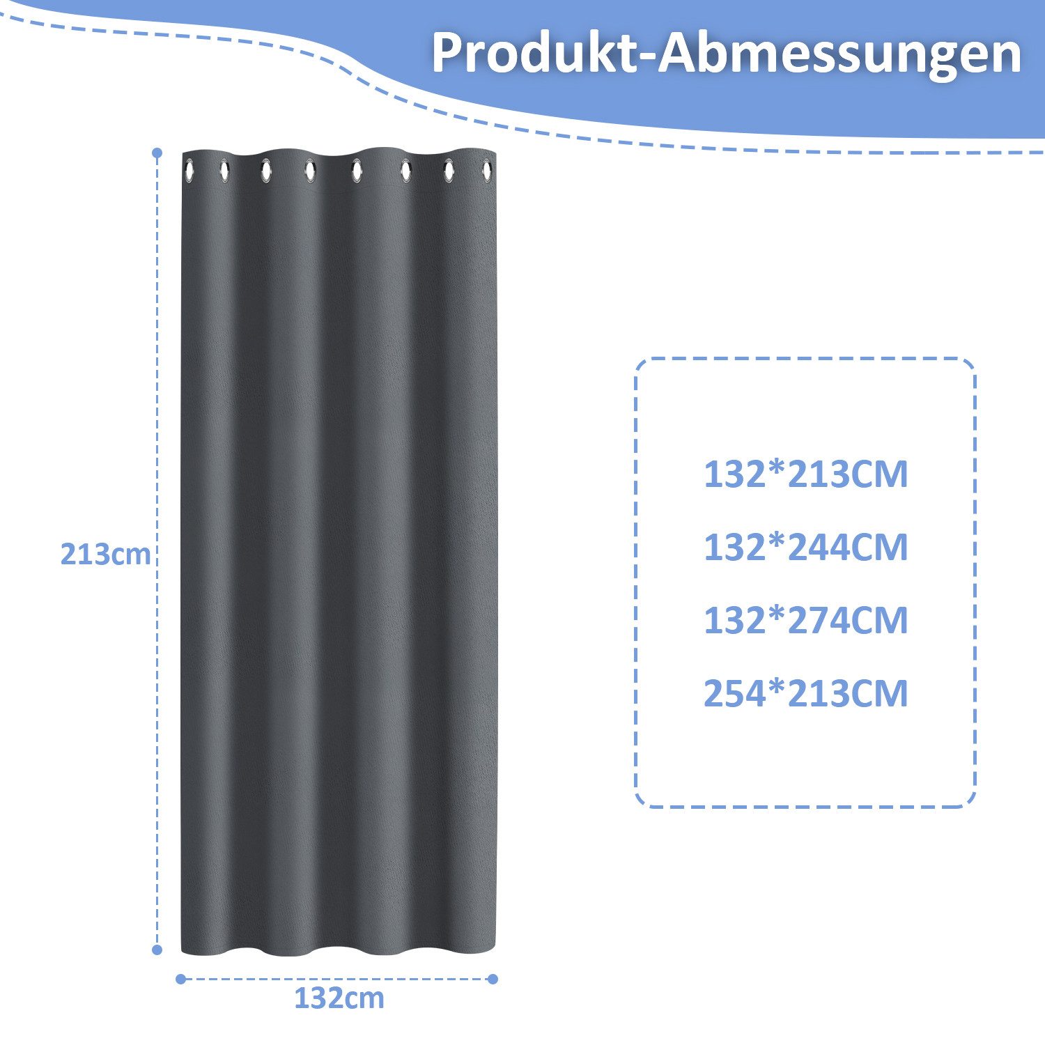 Clanmacy Outdoorvorhang Outdoor Vorhang Wetterfest mit Ösen Oben Gardinen V günstig online kaufen