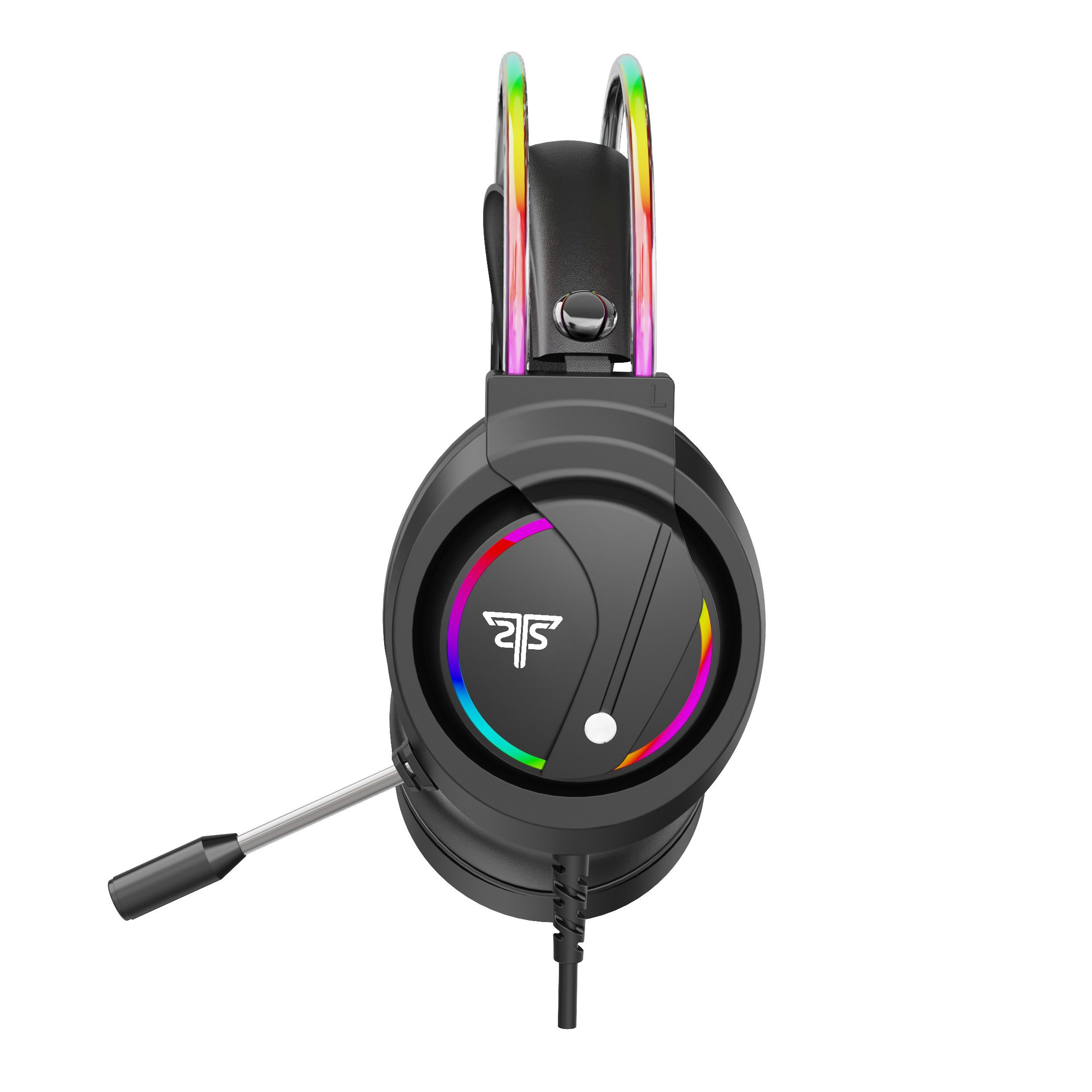 Hyrican Striker Halo ST-GH707 schwarz, RGB USB, 3,5 mm Klinke, Over Ear Gaming-Headset (3,5 mm Klinke) – Bild 4 von 5