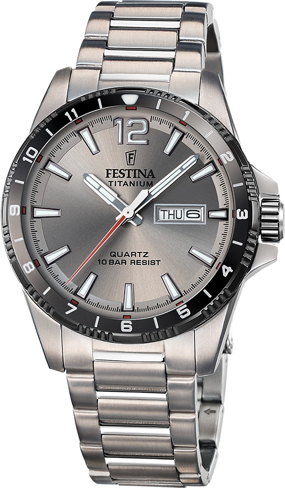 Quarzuhr Festina Herrenuhr Titanium Armbanduhr