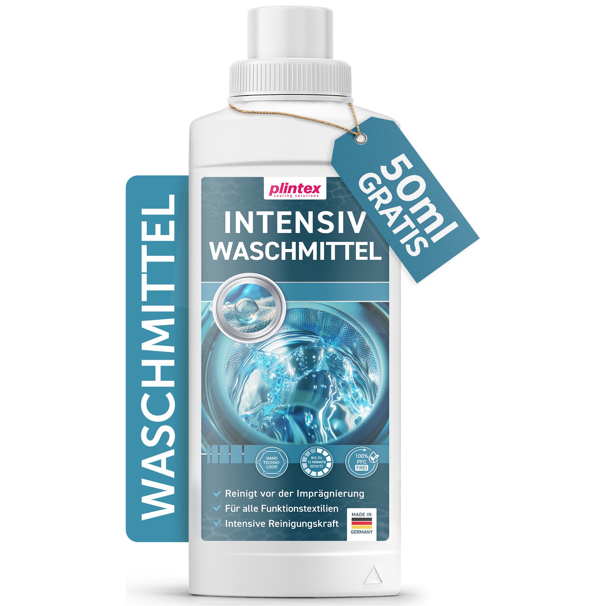 Plintex Intensiv Waschmittel für Funktions- und Outdoorbekleidung Spezialwaschmittel (550ml Spezialwaschmittel für Gore-Tex, Softshell & Skibekleidung)