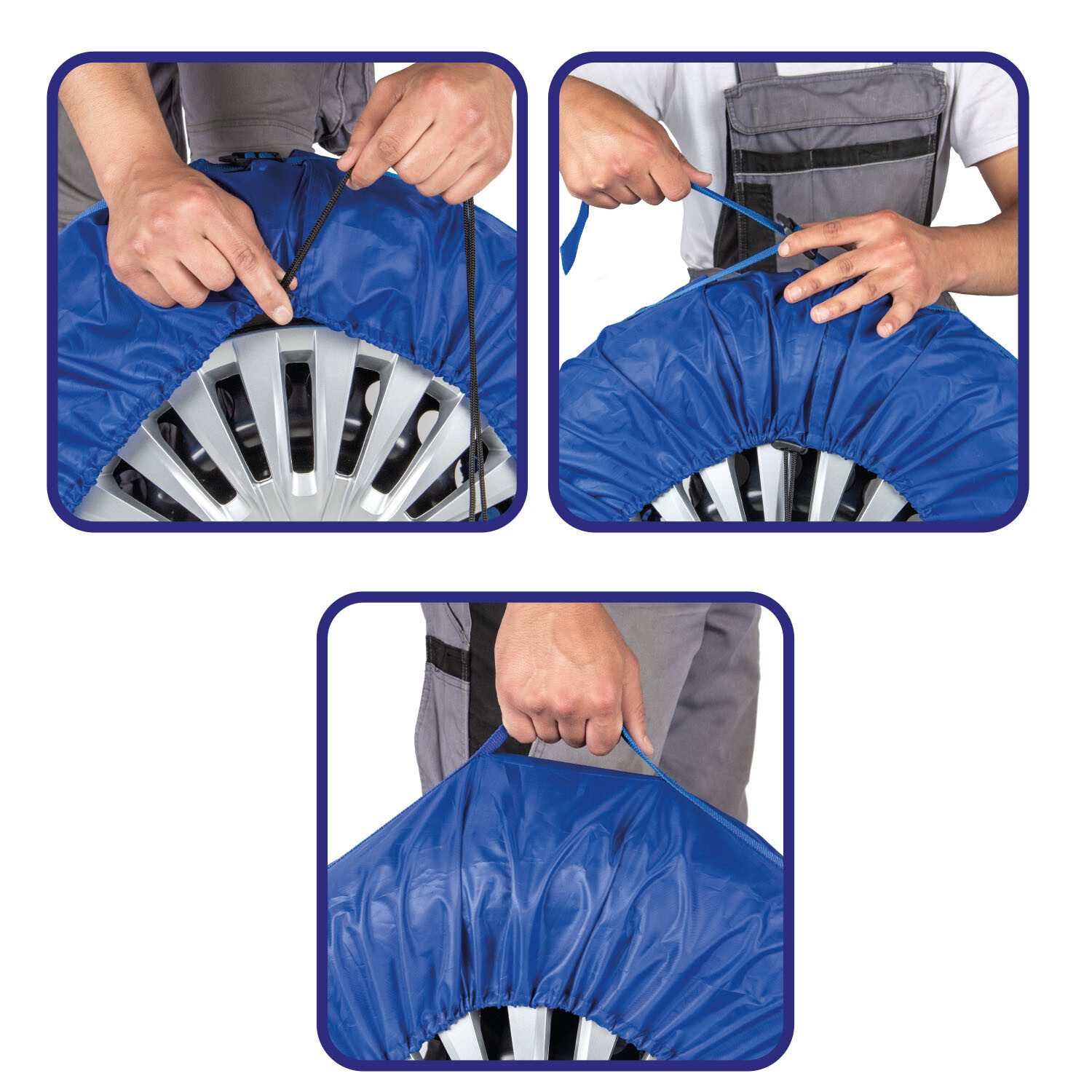 alca tire bag set with carrying handle and tire marking, 4-piece set for 13"-18" SUVs (4-piece set)