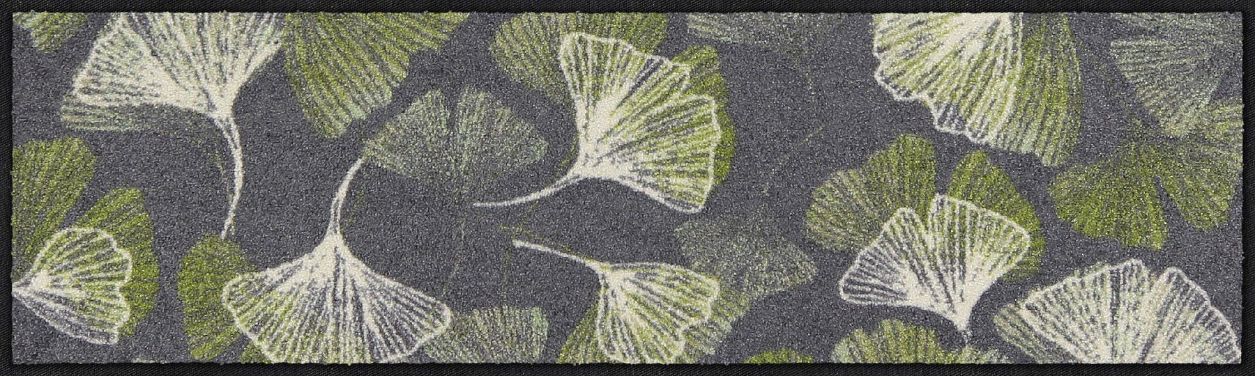 Salonloewe Läufer Läufer klein 30x100 Gingko Allover grey grau, Läufer klein, Höhe: 300 mm