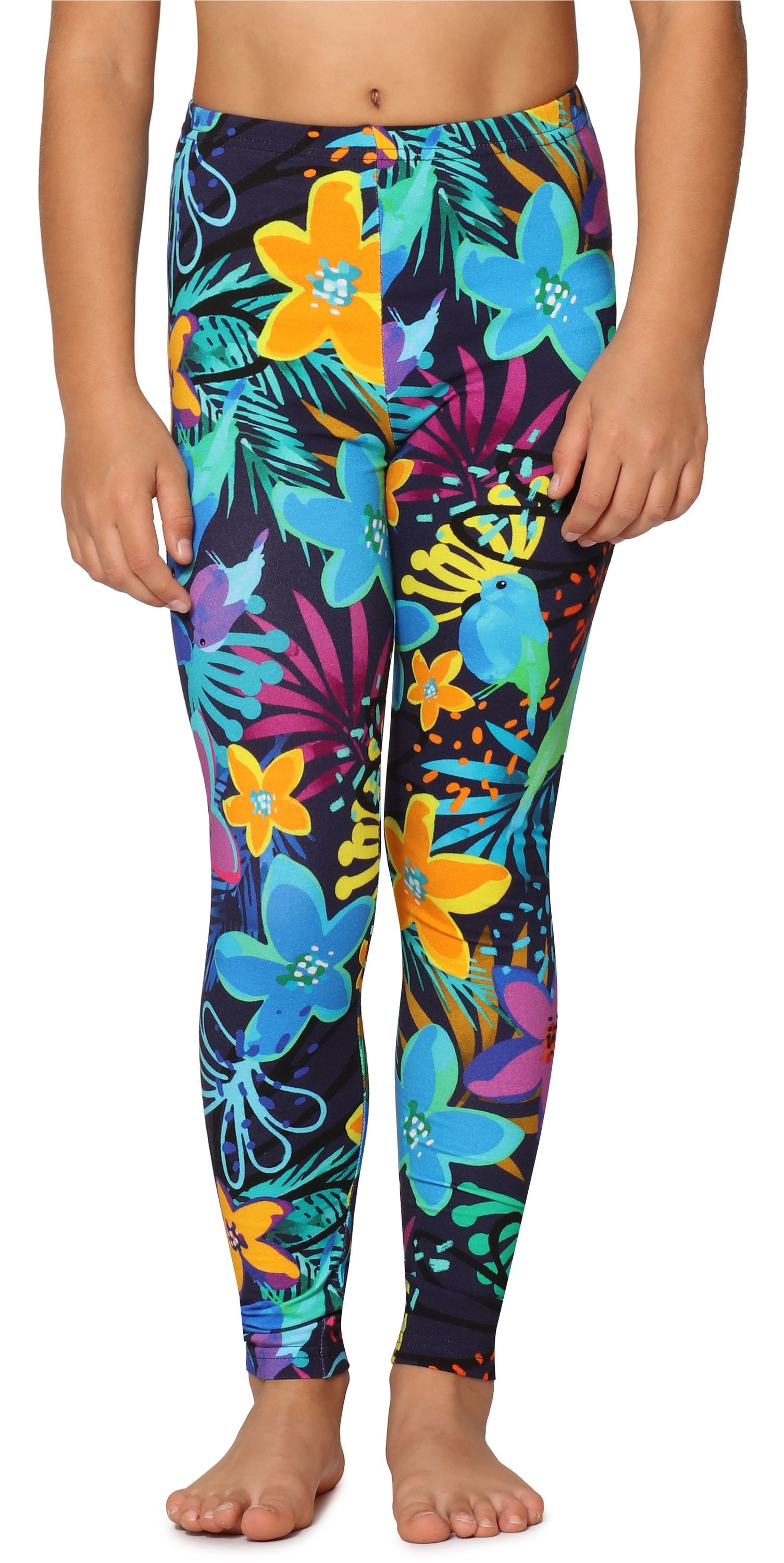 Blau/Vögel Blumen