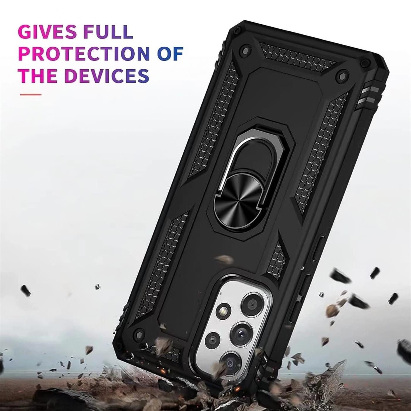 CoolGadget Handyhülle Armor Shield Case für Samsung Galaxy A52 4G/5G, A52s 5G 6,5 Zoll, Outdoor Cover Ringhalterung Handy Hülle für Samsung A52, A52s 5G – Bild 5 von 5