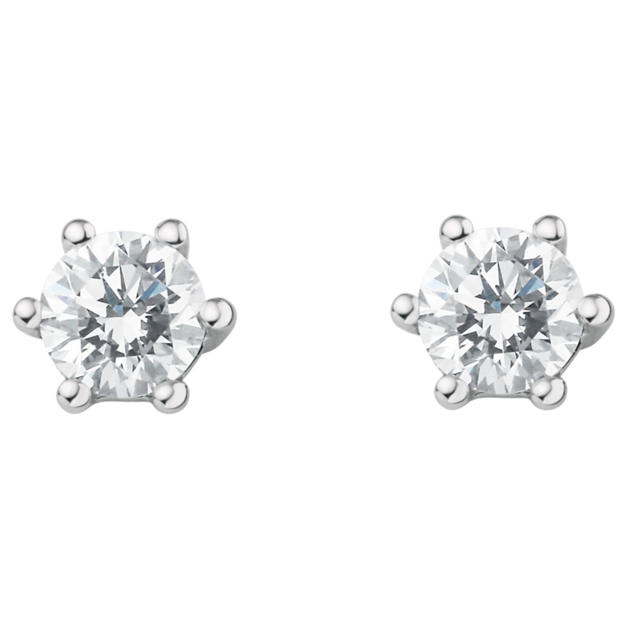 ONE ELEMENT Paar Ohrhänger 0.3 ct Diamant Brillant Ohrringe Ohrstecker aus 950 Platin, Damen Platin Schmuck