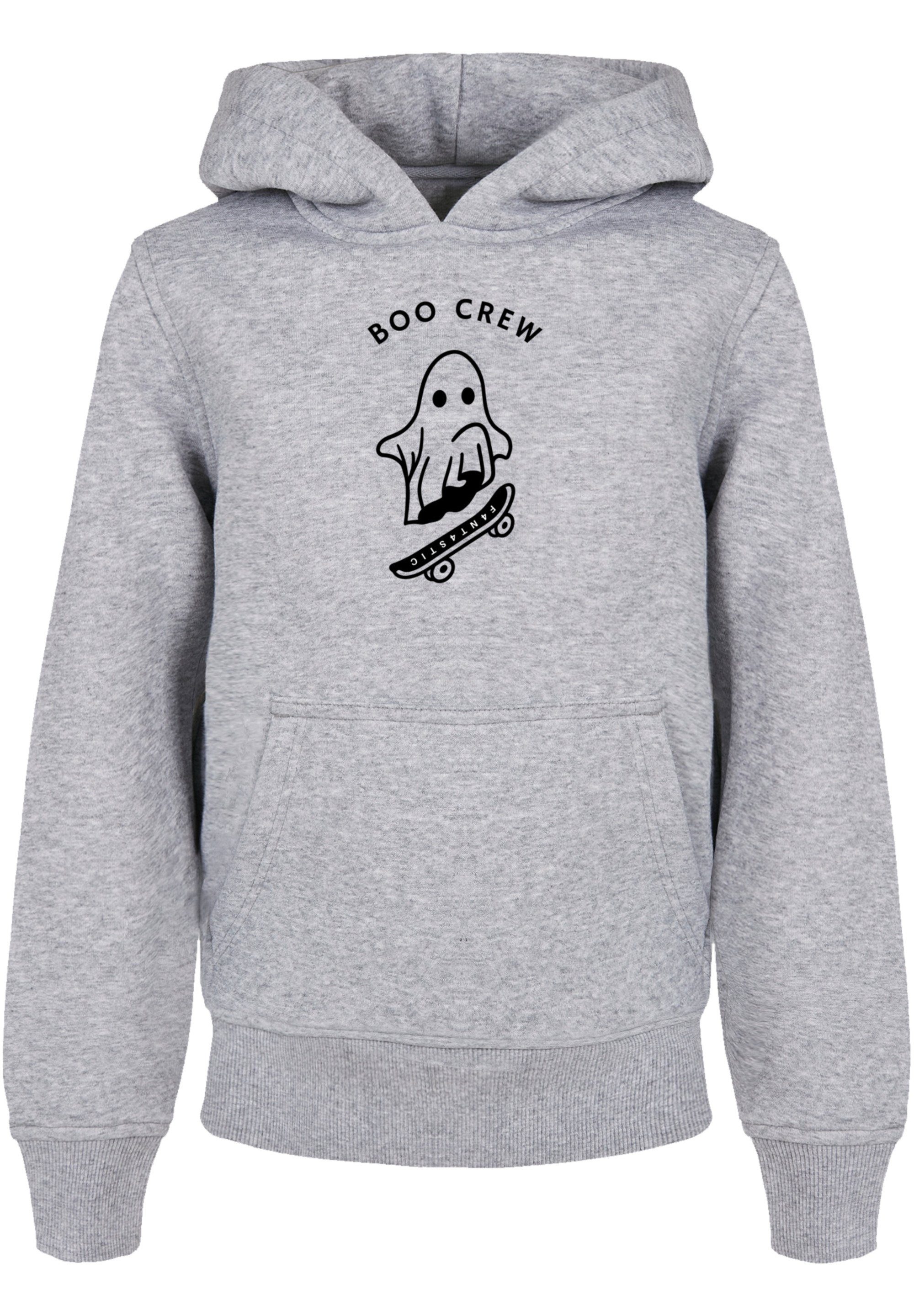 F4NT4STIC Kapuzenpullover Boo heathergrey Print Halloween Crew