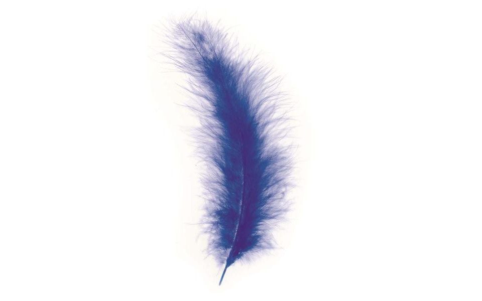 Glorex Bastelnaturmaterial Glorex Marabufedern blau ca. 15 Stück