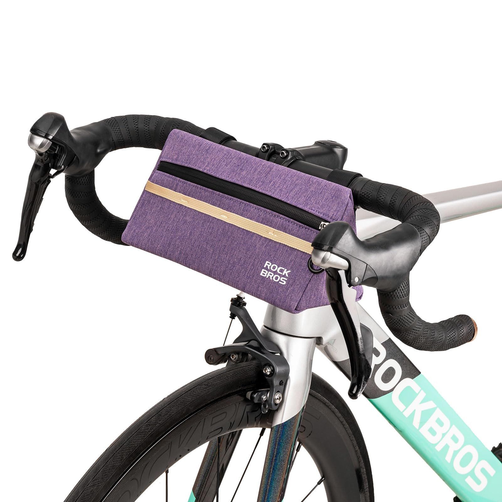 ROCKBROS Fahrradtasche Lenkertasche für Rennrad und Mountainbike, 1,3L Volumen, einfache Montage, reflektierendes Logo