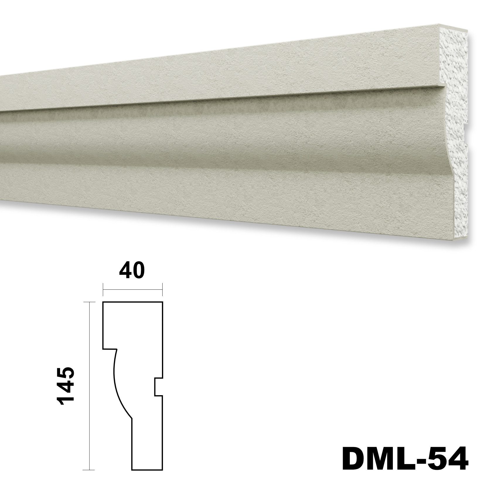 Hexim Stuckleiste DML-54, 2 Meter / günstig online kaufen