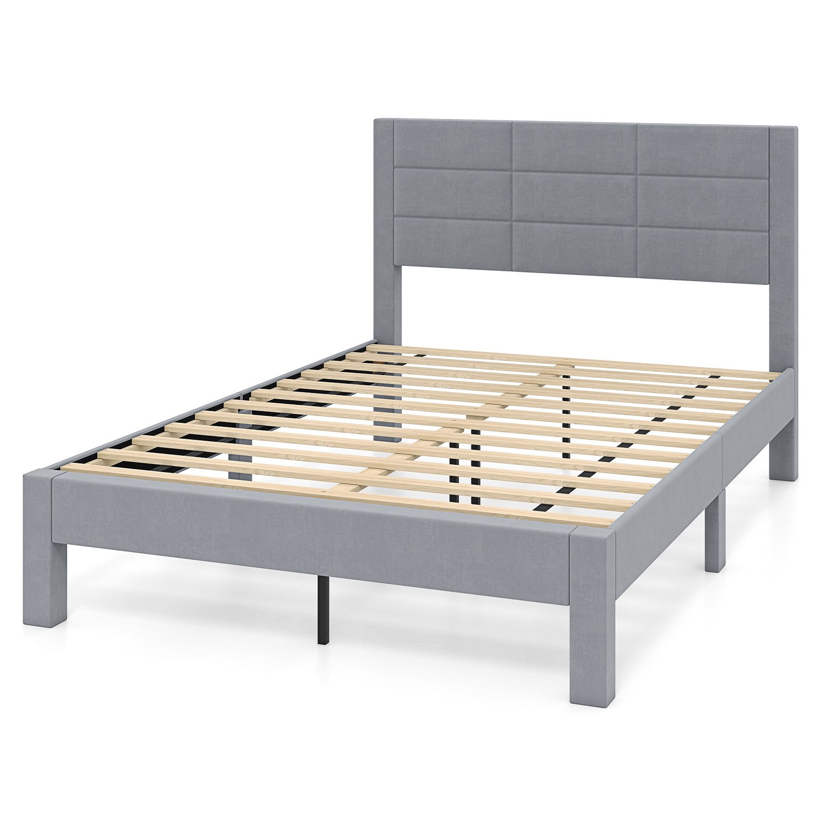 COSTWAY Bettgestell (1-tlg), Bettgestell, Doppelbett, für 140x200cm Matratze