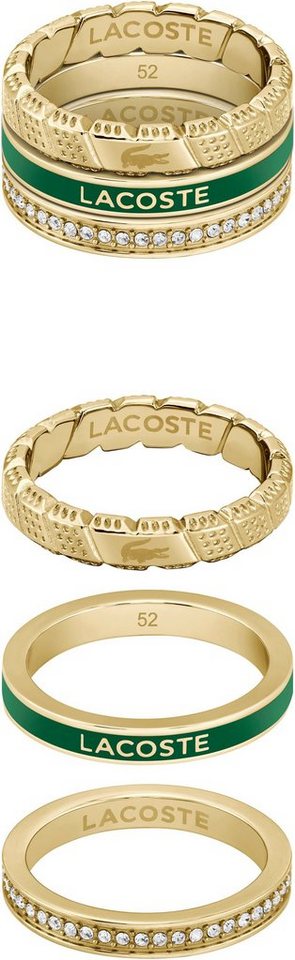 Lacoste Ring-Set TRILA, 2040282B,C,D (Set, 3-tlg), mit Glasstein