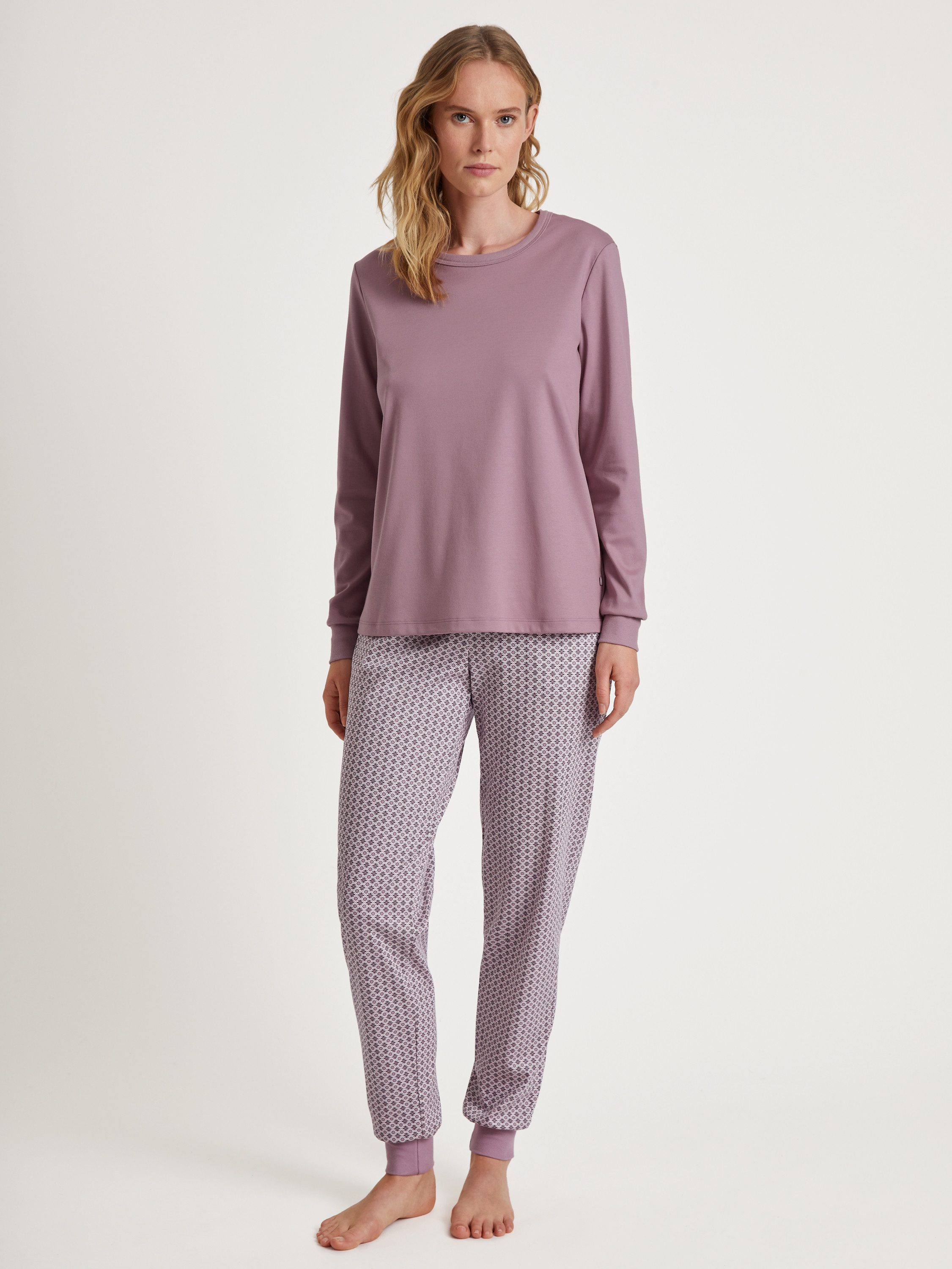 CALIDA Pyjamahose Favourites Element Damen (1-tlg) mit Seitentaschen, aus 100% wärmender Baumwolle