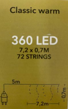 Coen Bakker Deco BV LED-Lichterkette Flex Wire Icicle, 360-flammig, LED Eisregenlichterkette 360 LEDs 7,2m