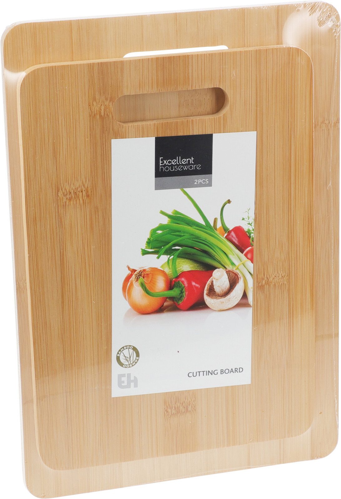 Koopman Schneidebrett Küchenbrett Brettchen Gemüsebrett Bambus 2 er Set, Bambus, (2-St), 2 Größen, Holzbrett, Schneideauflage, Bambus, Brett