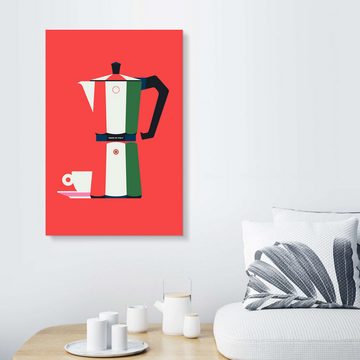 Posterlounge Alu-Dibond-Druck Bo Lundberg, Italian Coffee, Küche Mid-Century Modern Digitale Kunst