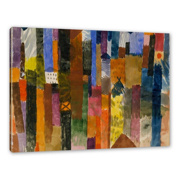 Pixxprint Leinwandbild Paul Klee - Vor der Stadt Wanddekoration (1 St) Leinwandbild fertig bespannt inkl. Zackenaufhänger