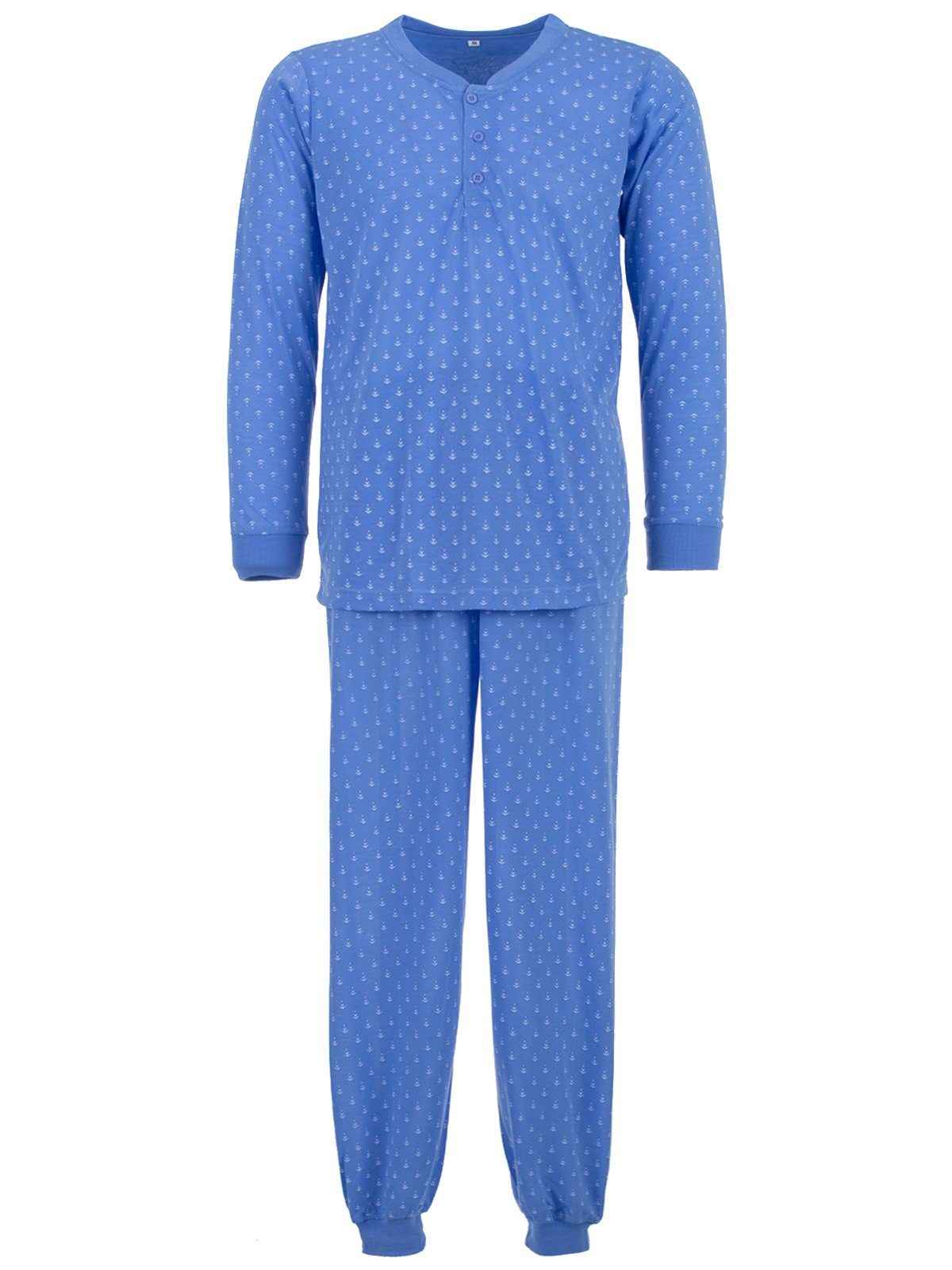Lucky Schlafanzug Pyjama Set Langarm - Pfeil blau