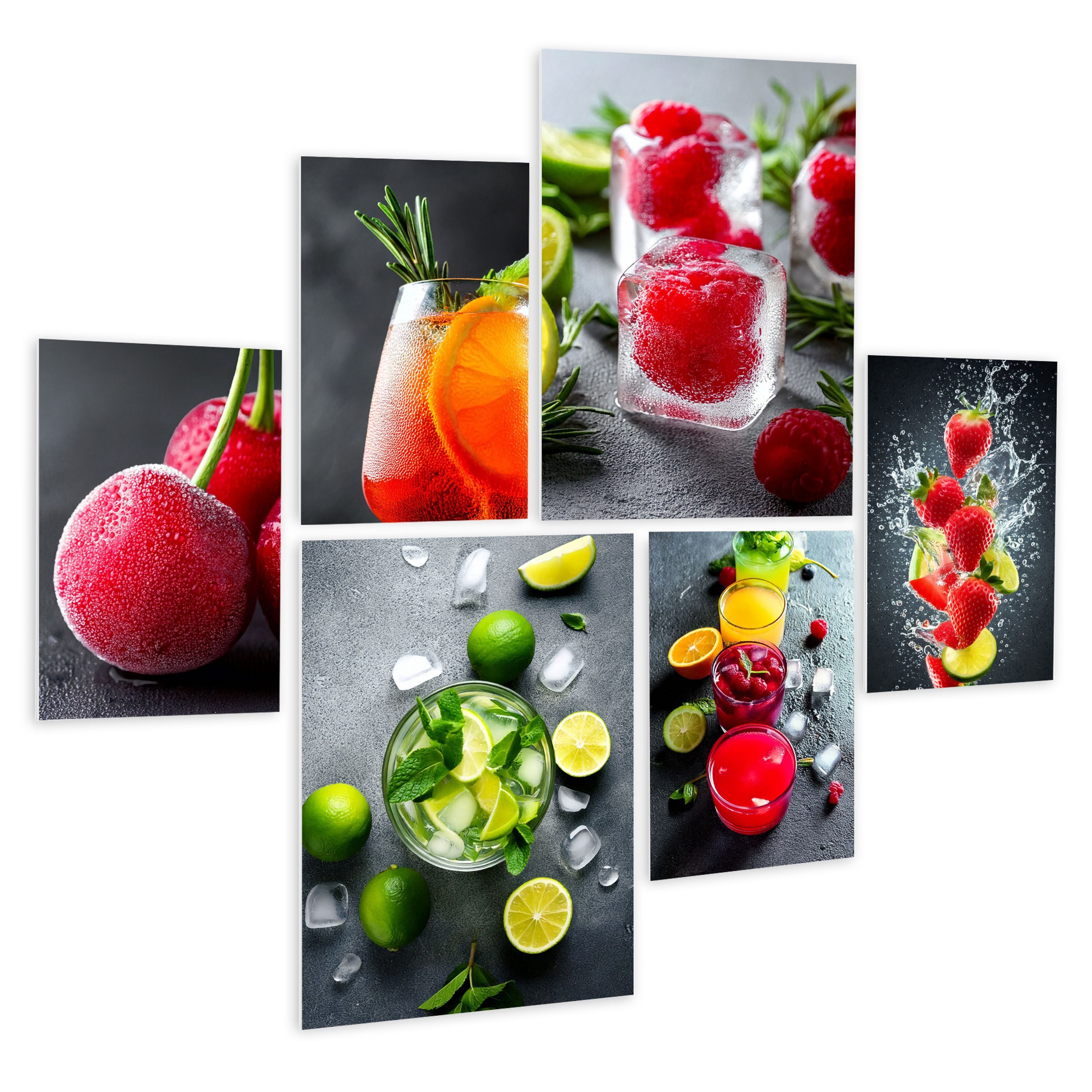 artissimo Mehrteilige Bilder Bilderset 6er-Set, Deko Küche, Wandbilder Aper günstig online kaufen